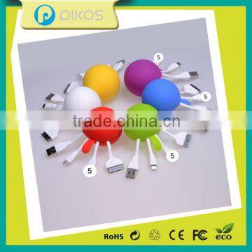 Popular ball shape 4 in 1 USB data cable