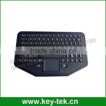 IP68 Dynamic Sealed & Ruggedized Silicone Industrial Keyboard With Touch &rubber Touchpad