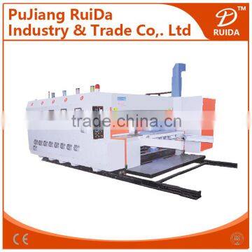 [RD-A1200-2600-3] Automatic high speed 3 color corrugated carton flexo print slott die-cut machine