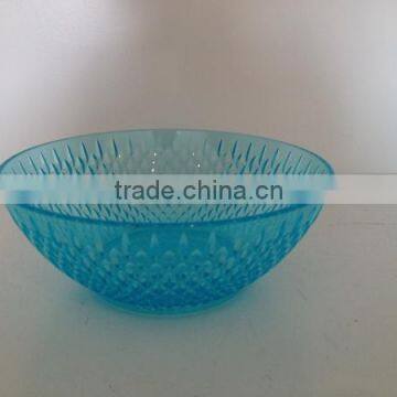 Acrylic clear plastic round salad bowl,