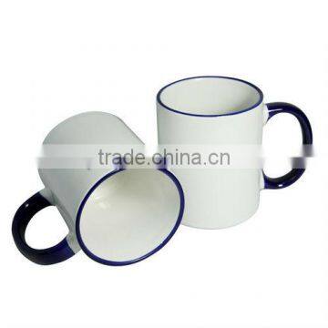 2013 hot sale colorful mug with ring and rim color