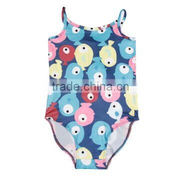 Navy nova factory kids swimwear new style cute baby girl swimwear fish printed kids clothes wholesale alibaba