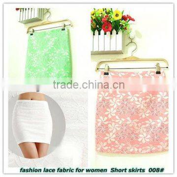 fashion lace fabric for women short skirts