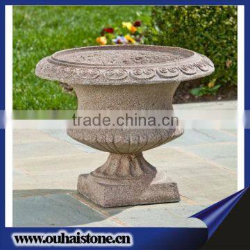 Carved Stone Concrete Planter Box Garden Roman Stone Flowerpots