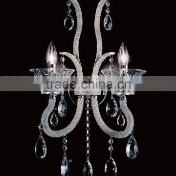 Antique Crystal Wall Lamp for Super Class 2"-3" Crystal 2 Lights Fixture United States America UL CL-8109-2