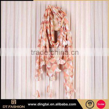 Pure cotton plaid women winter scarf