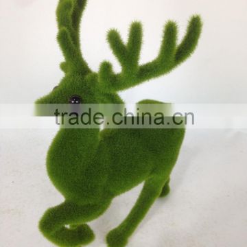 lovely decoration artificial moss green deer