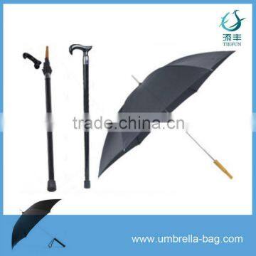 Straight Crutch Umbrella For Old People As Gifts