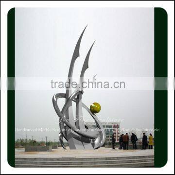 Large art modern stainless steel statue for garden decoration