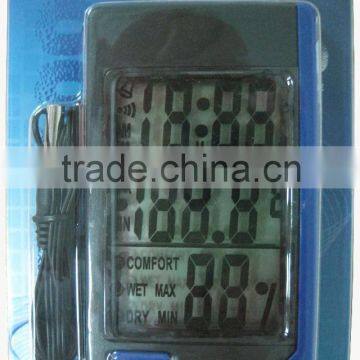 HOT SALING! Indoor and Outdoor Thermo-hygrometers With Clock Alarm