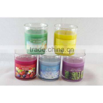 scented colored glass candle 90D x102H