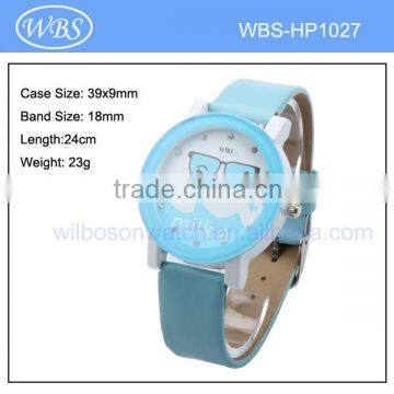 colorful smile face children hand watch