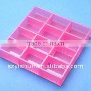 Pink Color Nails Acrylic Box Without Lid