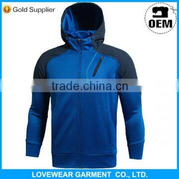 Cheap custom embroidery print cotton polyester thin fleece zipper hoodie