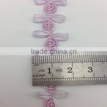 clothing accessories purple rosebud chain loop ribbon braid flower lace trim