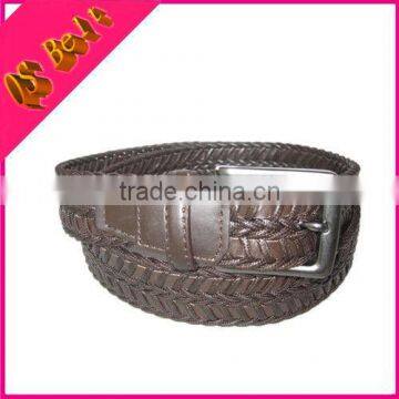 Lady Handmade Cowhide Leather Braided Belt