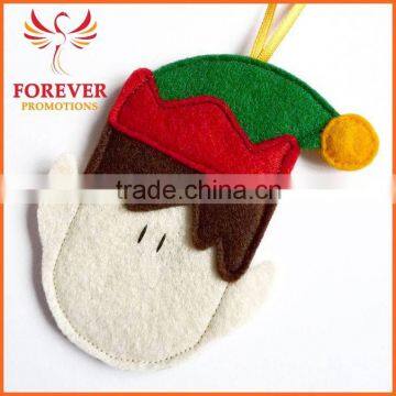 2015 Wholesale Cartoon Head Shape Felt Textile Accessory For Christmas