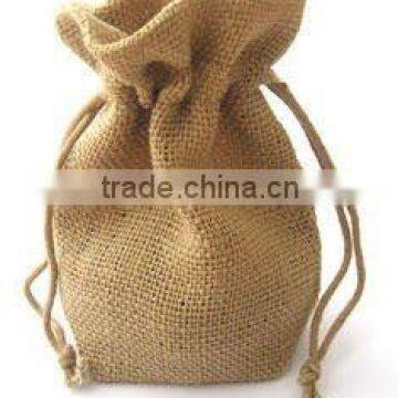 Drawstring Jute packaging gift bag