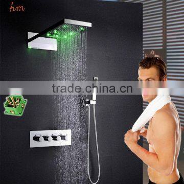 Jiangmen supply Bathroom Accessories , wall mounted bath shower set ,temperature control shower