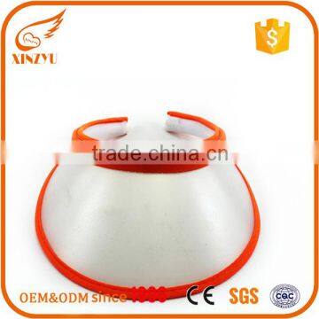 High QualityCustom Wide Brim Face Running Pvc Piping Sun Visor Cap photo-2