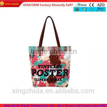 wholesale custom printed canvas tote bags with high quality and low price