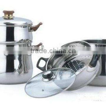 Stainless Steel couscous pot with bakelite handle