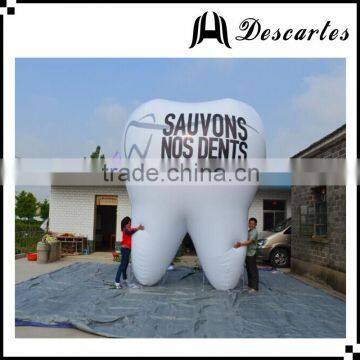 Oxford cloth inflatable advertising tooth, giant inflatable replica teeth for publicity