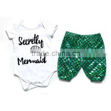 fashion clothing 2016 baby bodysuit Mermaid outfits