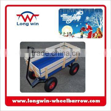 CHILD'S WOODEN PULL WAGON