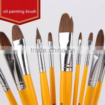 nylon hair artist paint brush set Watercolor Acrylic Oil painting Art Painting Brush Handle Brush Oil Acrylic Brush