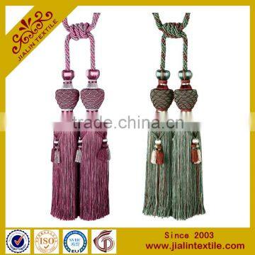 high quality desiger home decor curtain tiebacks tassel fringe tassel trim