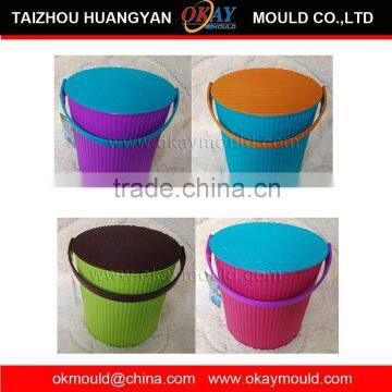 high quality colorful plastic injection dustbin mold