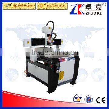 Low Noise Small CNC Carving Machine For Aluminum Copper Wood ZK-6090 600*900MM With Hybird Servo Motor&Mach3 Controller