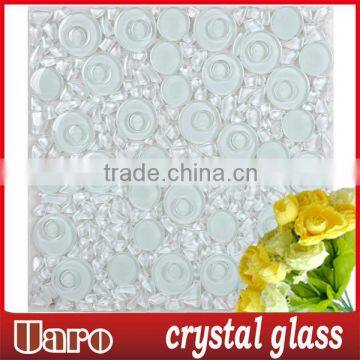 Snow white irregular chip crystal inlay pebble mosaic