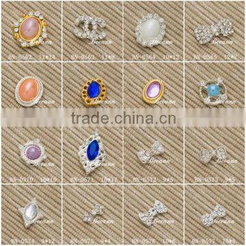 3D Nail Art Rhinestone Decorations White & Pink Colors Crown Bowknot & Love Pattern