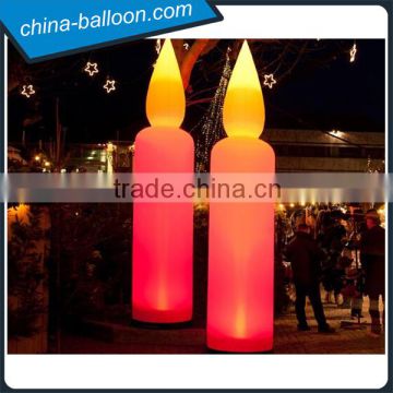 inflatable lighting candle / attractive candle shape inflatable cone for outdoor decoration