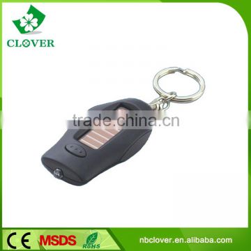 Promotional ABS material 1 led flashlight solar keychain