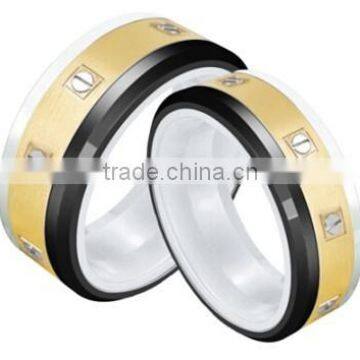 2014 alibaba express Pop Fashion Brushed Finish Ceramic Jewelry Rings