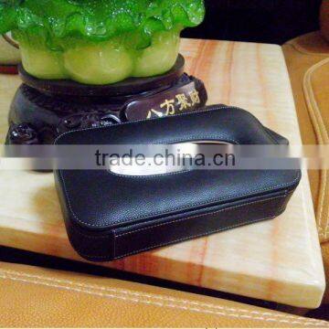 Luxury PU Leather Car Paper Towel Box Sticker Plastic Material Tissue Holder Wholesale