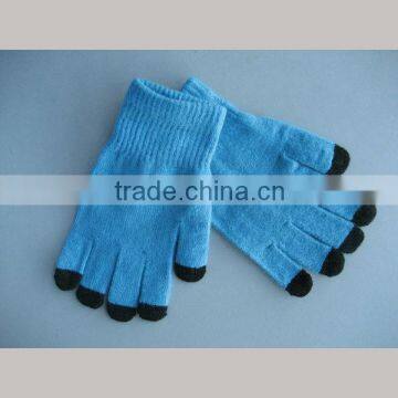 2014 Latest five fingers touchscreen fashion magic hand glove