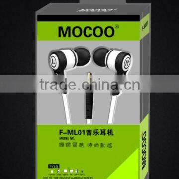 model :ML01 popular private mould earphone earbud with mic