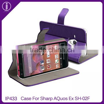 Wholesale alibaba leather phone case for Sharp Aquos phone Ex SH-02F