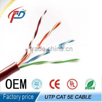 Factory Price White Color Jacket 24awg Standed 0.5mm Cca Cat5e Communication Cable photo-3