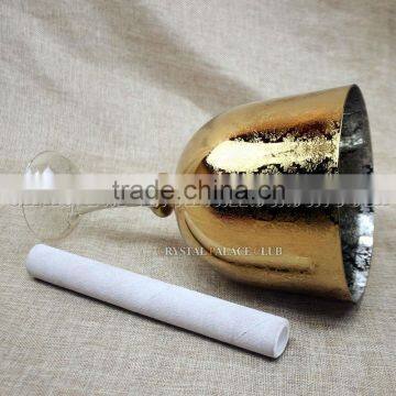 24k Gold European Design Quartz Crystal Singing Grail With Handle or Stand