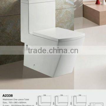 Siphonic One Piece Toilet With Top Button Single Flush