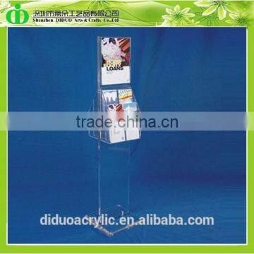 DDE-B199 Trade Assurance Chinese Factory Wholesale Acrylic Brochure Holder Floor Stand