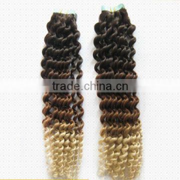 human unprocessed virgin brazilian ombre tape hair extensions