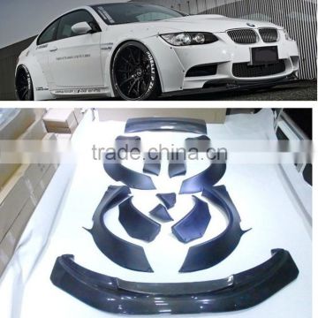 NEW ARRIVAL E93 LB works style body kit FRP fenders flares carbon fib front spoiler for 3series e92 e93 M3