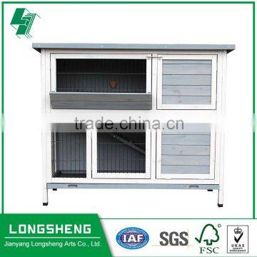 Wooden Rabbit Cage With Feeder