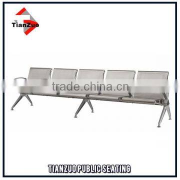 304 stainless steel public waiting seat with middle armrests public furniture